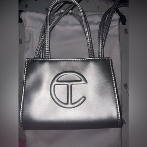 Telfar Mini Silver Bag